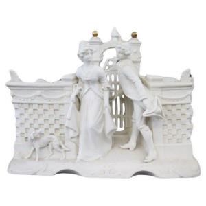 Porte-plume En Porcelaine Biscuit