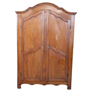 Antique Poplar Wardrobe, Early 18th Century