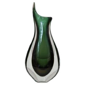 Tall Italian Vase In Murano Art Glass By Flavio Poli For Seguso, 1960s