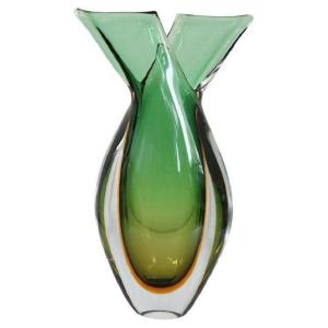 Large Italian Vase In Murano Art Glass By Flavio Poli For Seguso, 1960s