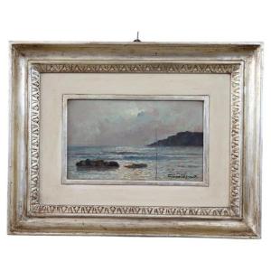 Artiste Italien, Paysage, Peinture à l'Huile Sur Panneau, 1933