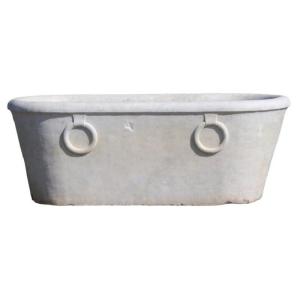 baignoire italienne ancienne, marbre blanc de Carrara XIXe siècle