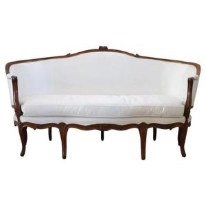 Antique Sofa In Walnut, Italy Late 19th Century