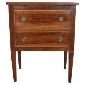 Petite commode ancienne en noyer, Italie, XVIIIe siècle