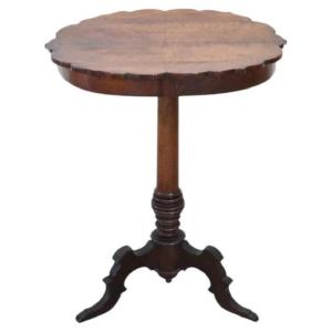 Table d'appoint ancienne en noyer, Italie, XIXe siècle