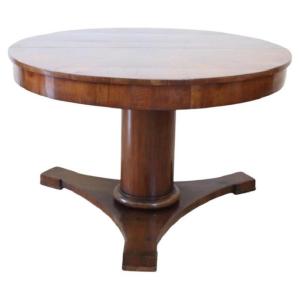 Table ronde ancienne en noyer, Italie, début du XIXe siècle