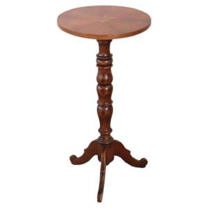Table à pied central vintage en noyer, Italie, années 1990
