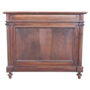 Storage Buffet In Walnut, Firewood Holder, Italy Late 19th Century