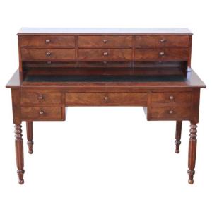 Antique Mahogany Desk, Italy, 19th Century