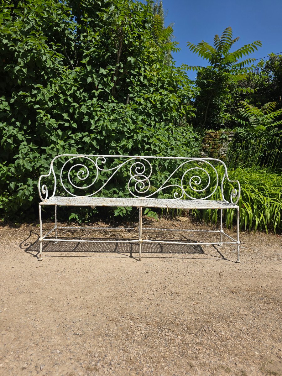 Late 19th Century Iron Bench-photo-2