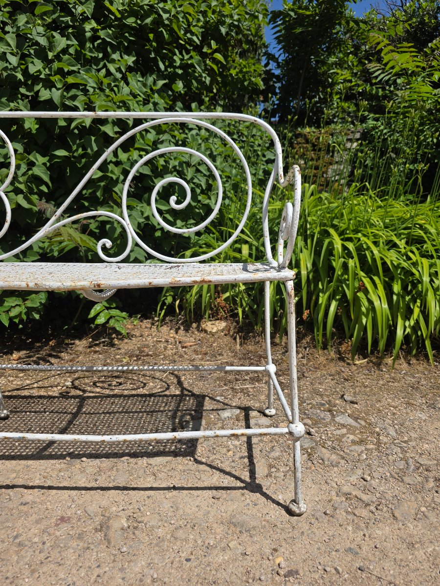 Late 19th Century Iron Bench-photo-3