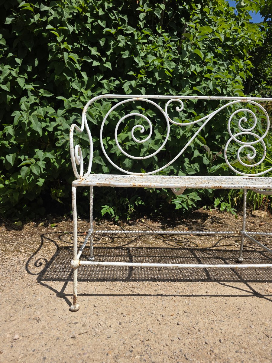 Late 19th Century Iron Bench-photo-4