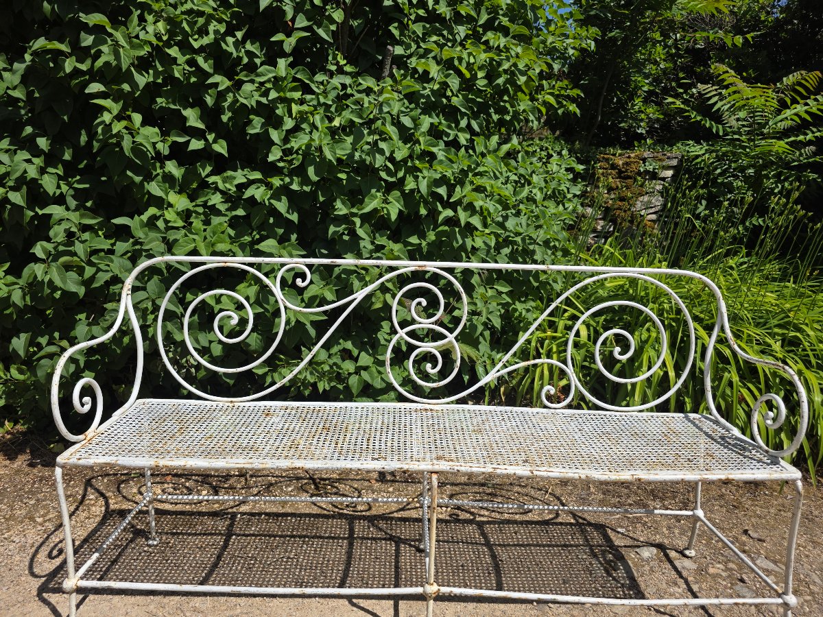 Late 19th Century Iron Bench-photo-2