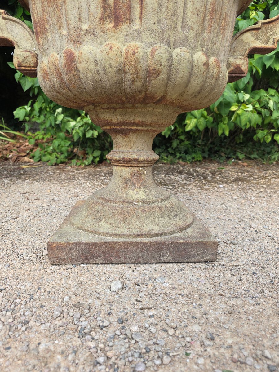 Paire de vases en fonte -photo-4