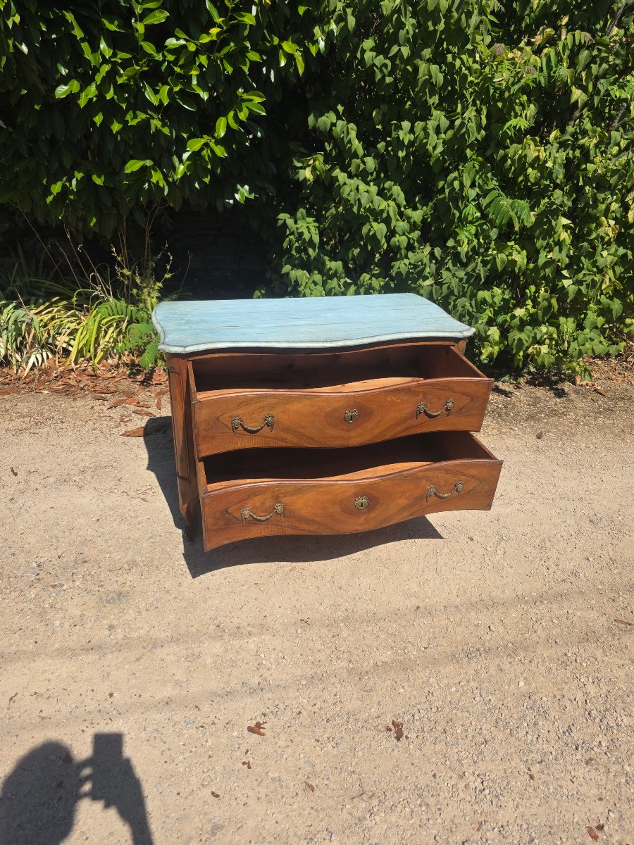 Louis XV-era Walnut Chest Of Drawers With A Hopping Top -photo-4