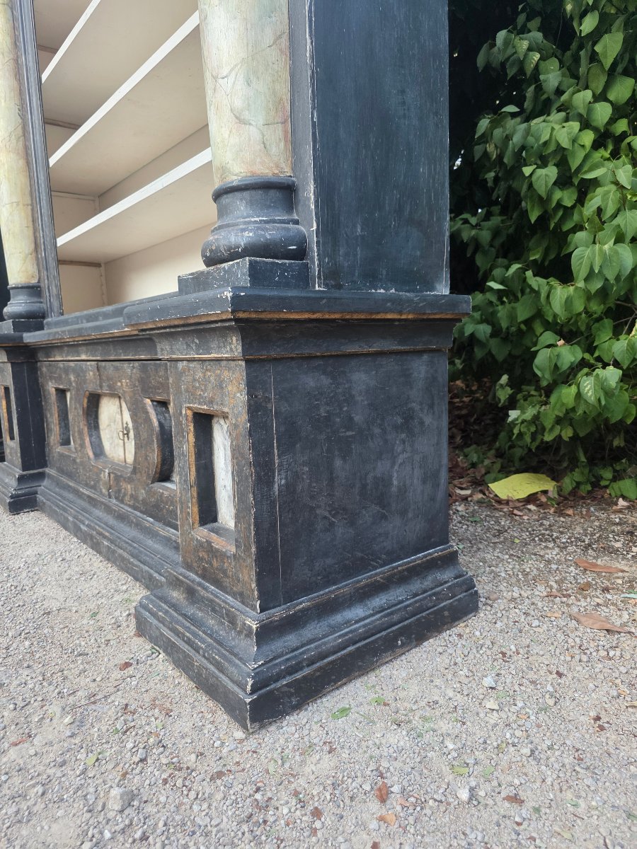 Impressive Pair Of 20th-century Italian Wooden Bookcases.-photo-2