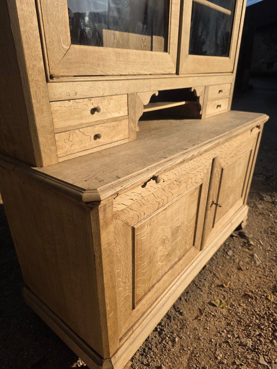 Bleached Oak Bookcase, Circa 1900-photo-7