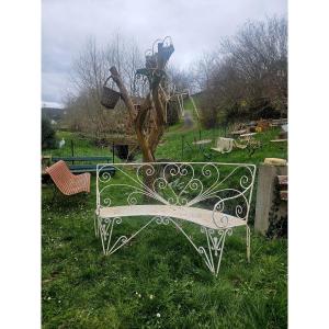 Antique Wrought Iron Bench 19th/20th Century (2)