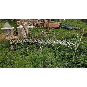 Antique Wrought Iron Bench 19th/20th Century (3)
