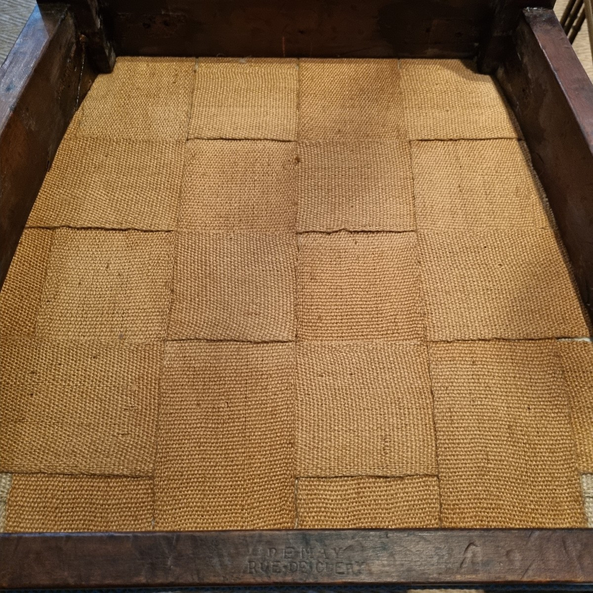JBB DEMAY, Rare paire de Tabourets à Secrets, estampillés, Époque Directoire-Consulat. -photo-7