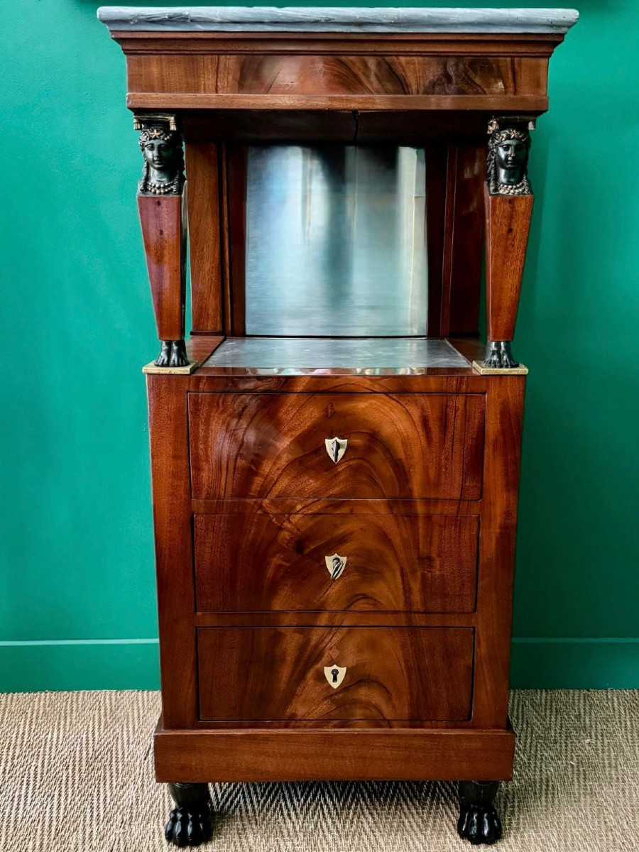 Rare Consulate Period Mahogany Barber's Chair – Early 19th Century