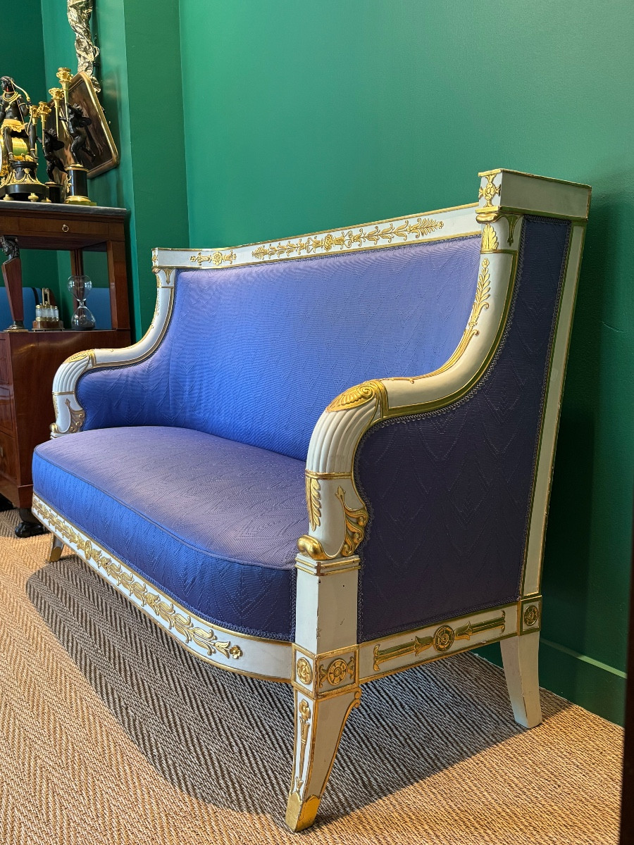  Canapé d’époque Empire, dans le goût de Jacob-Desmalter ou Marcion.-photo-3