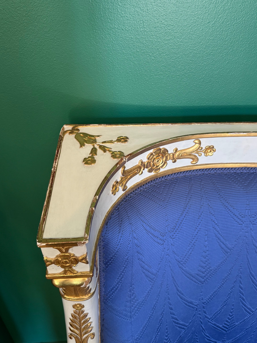  Canapé d’époque Empire, dans le goût de Jacob-Desmalter ou Marcion.-photo-1