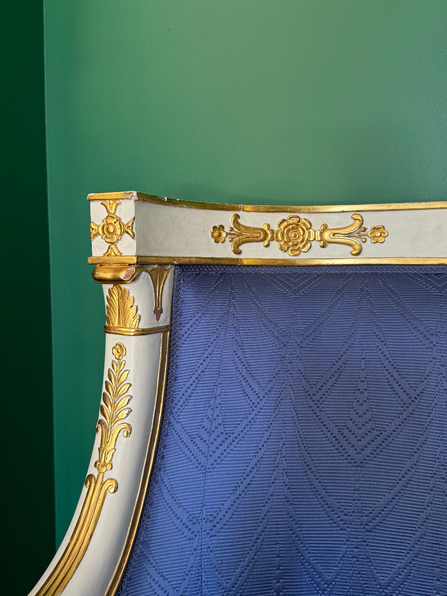  Canapé d’époque Empire, dans le goût de Jacob-Desmalter ou Marcion.-photo-2