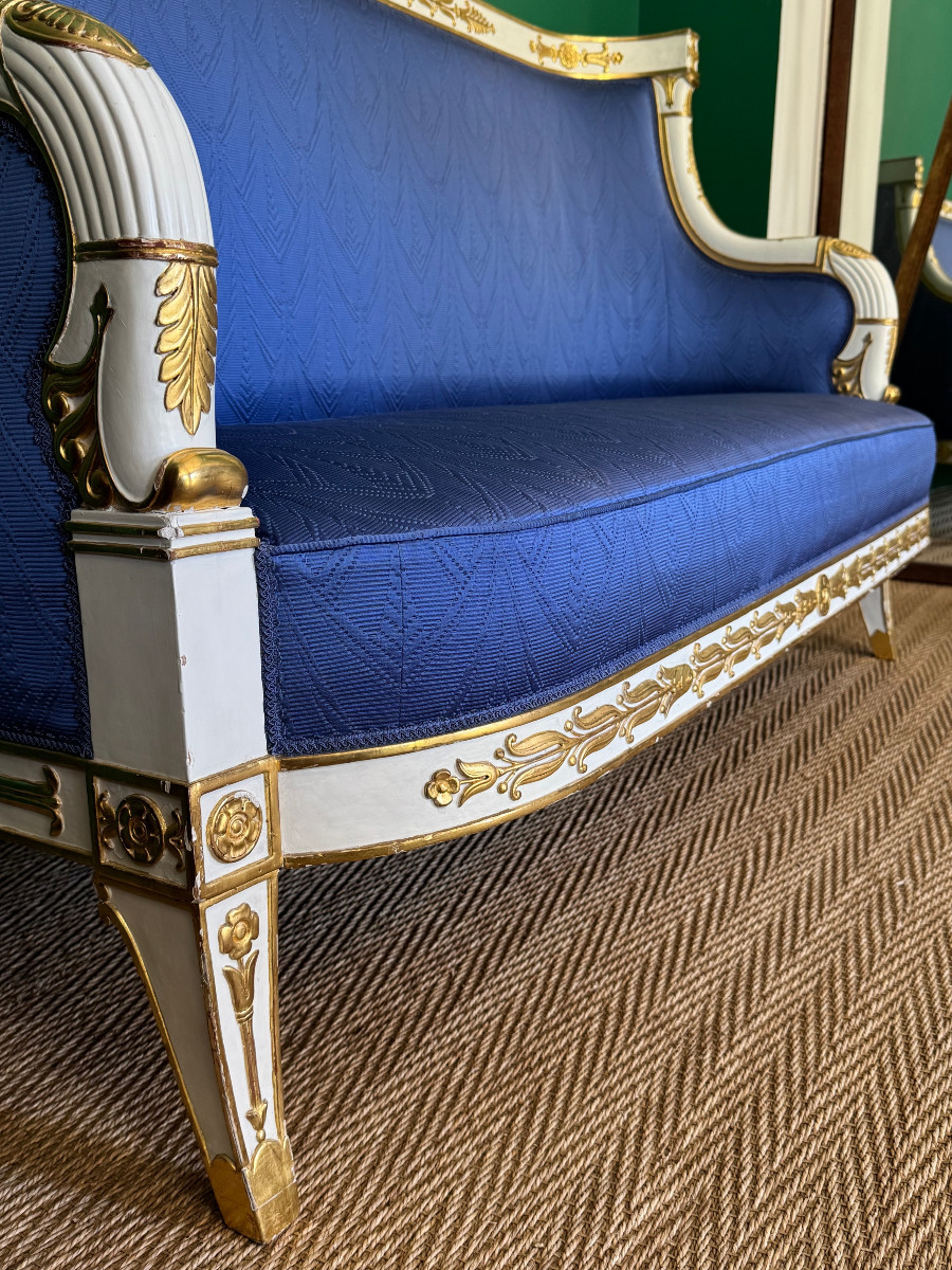  Canapé d’époque Empire, dans le goût de Jacob-Desmalter ou Marcion.-photo-5