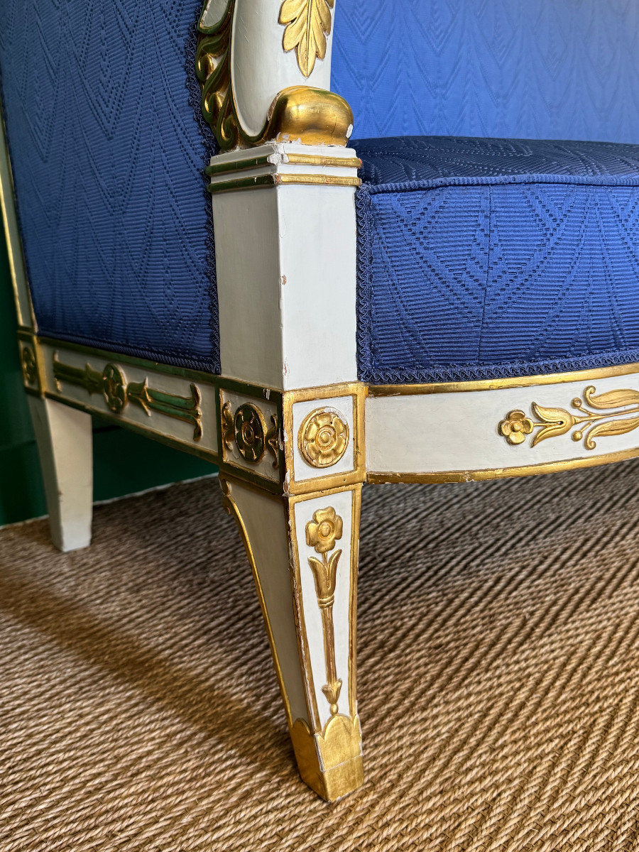  Canapé d’époque Empire, dans le goût de Jacob-Desmalter ou Marcion.-photo-6