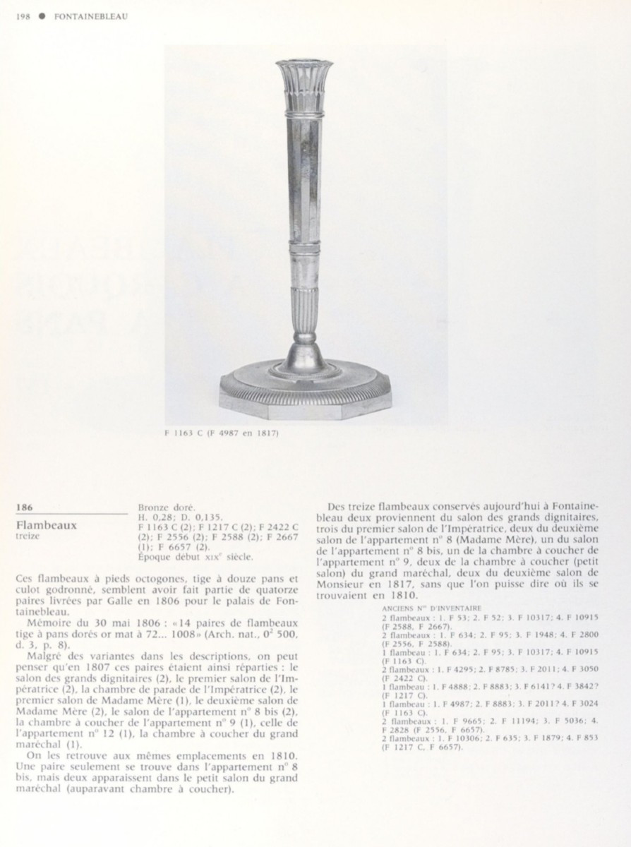 Claude Galle/Fontainebleau, paire de flambeaux d'époque Empire. -photo-6