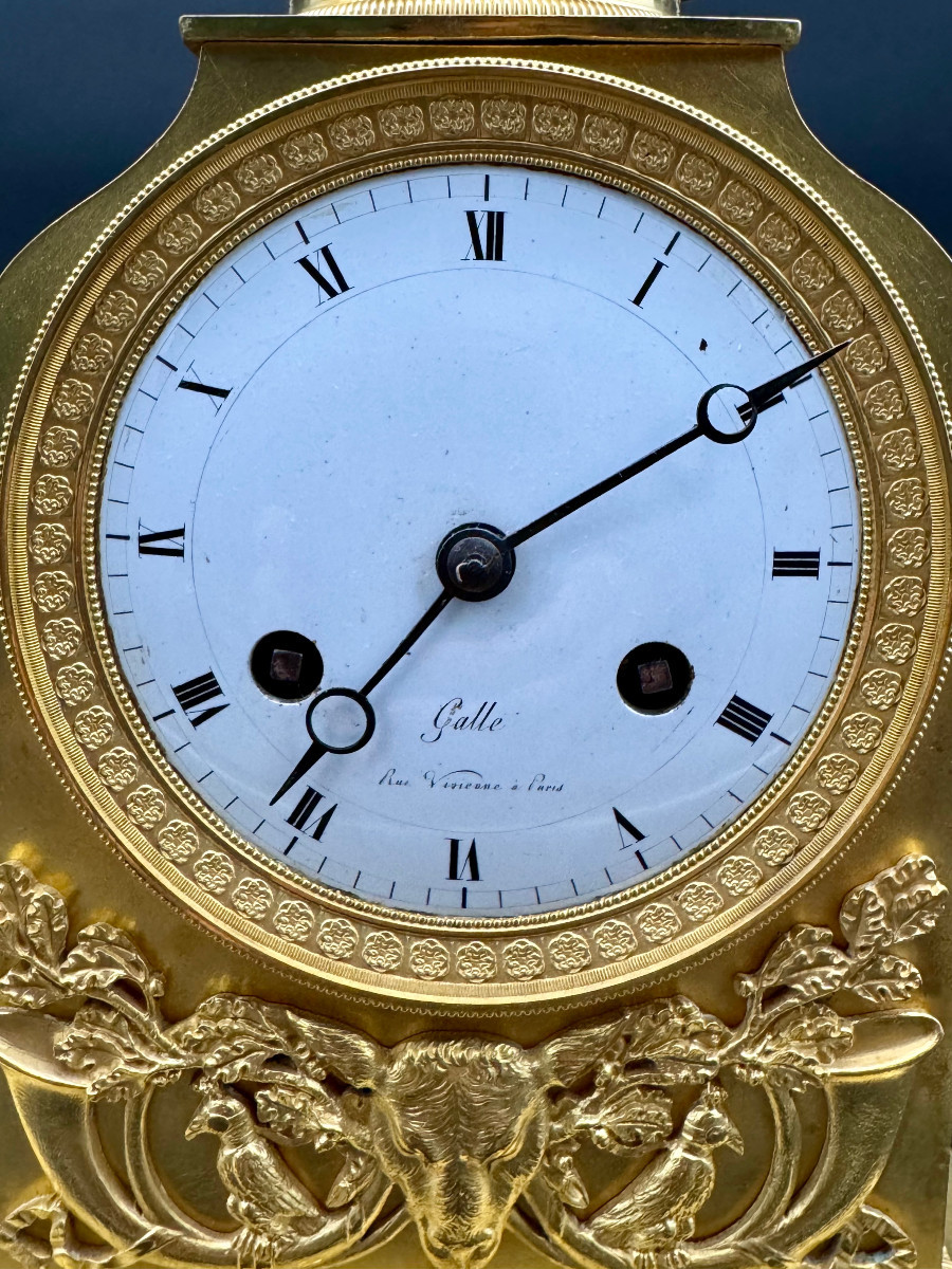 Empire Period Clock Signed Galle, Diane Chasseresse-photo-4