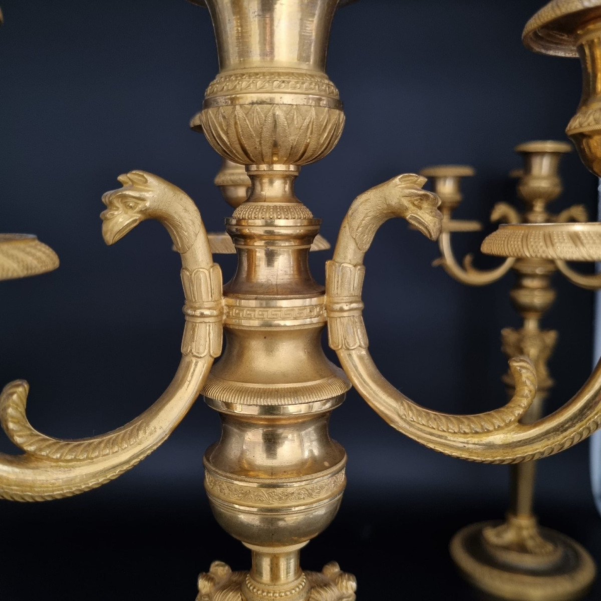 Claude Galle, Pair Of Candelabra From The Empire-consulate Period.-photo-4