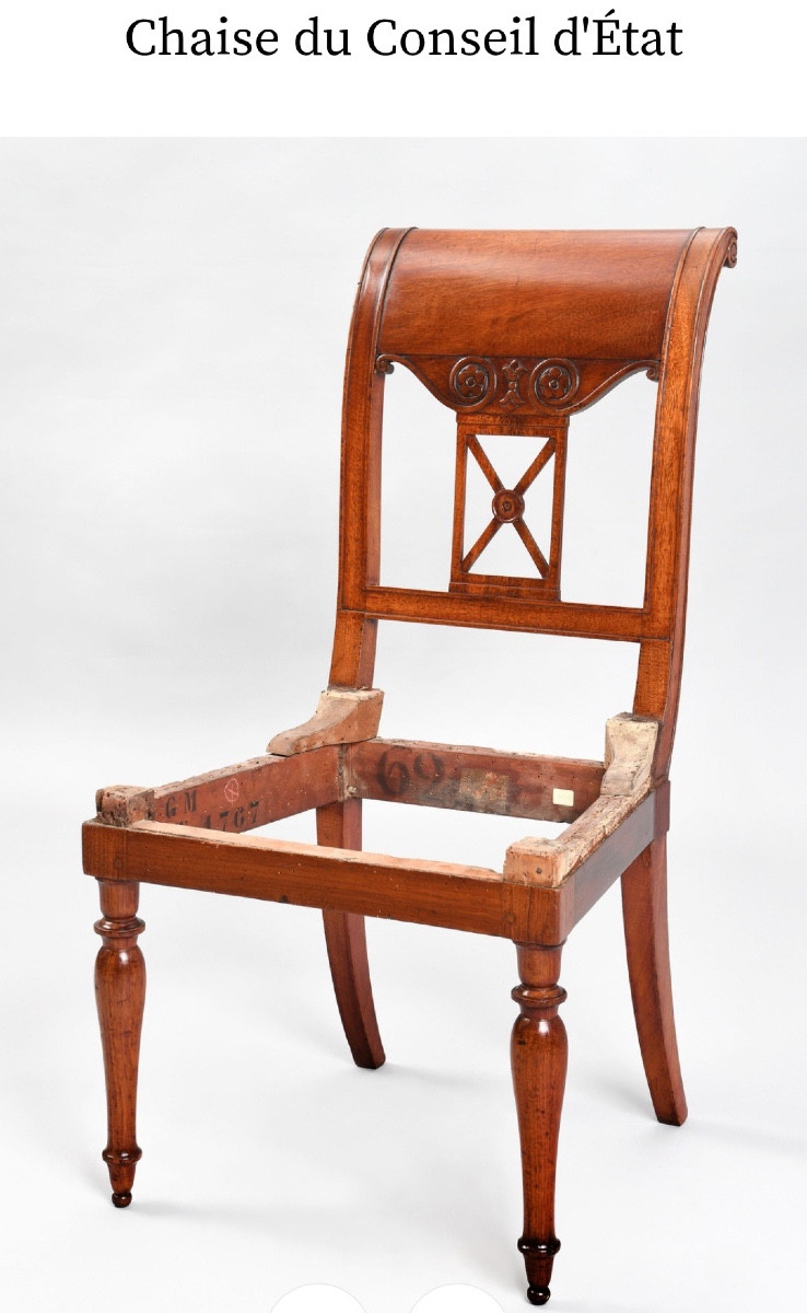  Jacob Frères, paire de chaises estampillées, époque Consulat.-photo-4