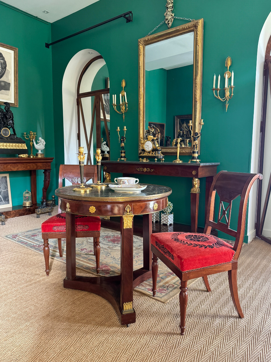 P.MARCION, Guéridon estampillé d'époque Empire-Consulat. -photo-8