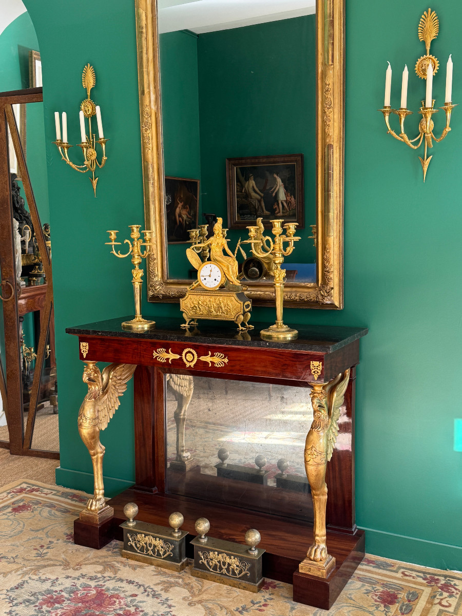 Claude Galle, paire de candélabres d'époque Empire-Consulat.-photo-8
