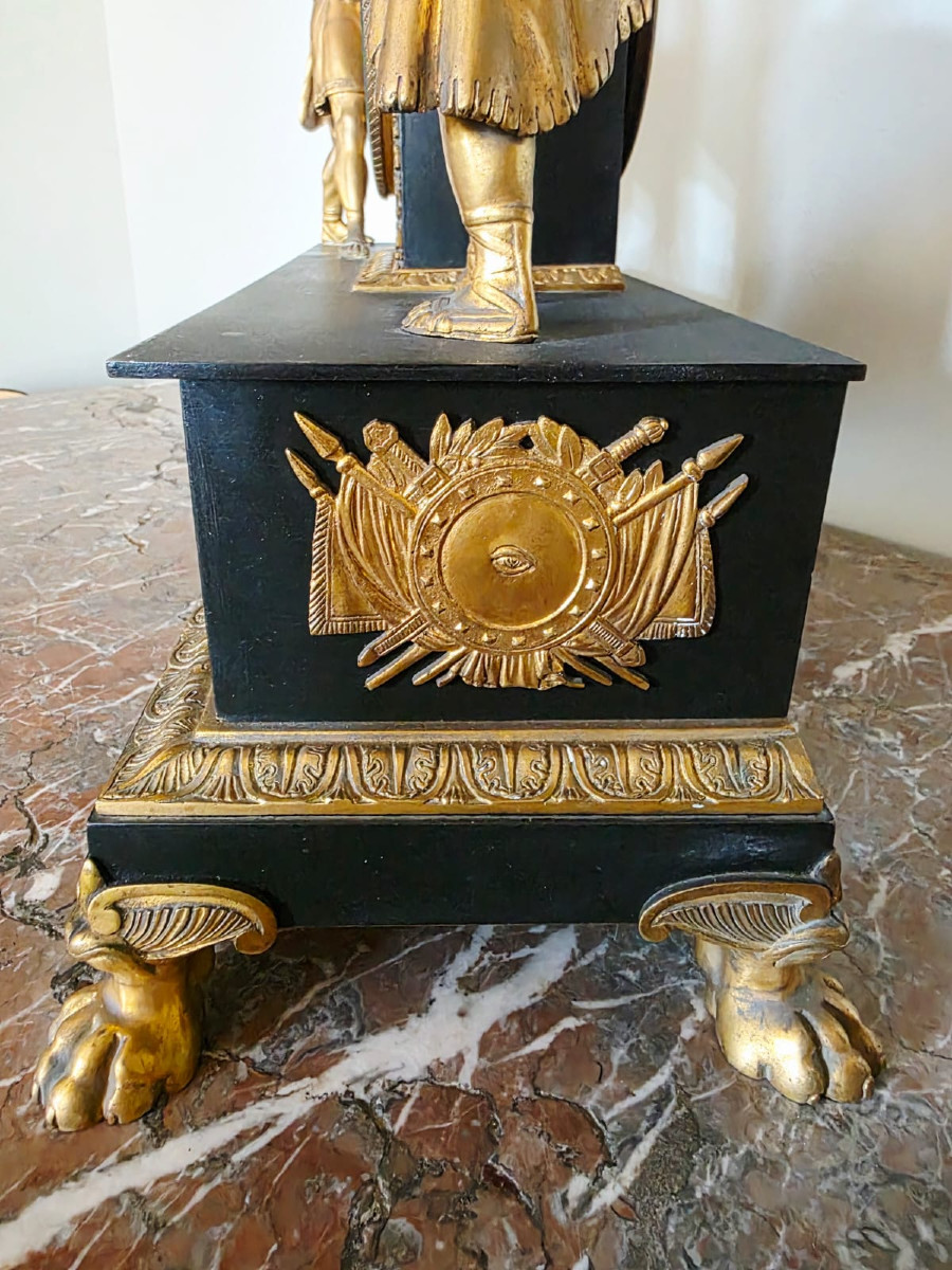 Pendule, Le Serment des Horaces, époque Empire. -photo-3