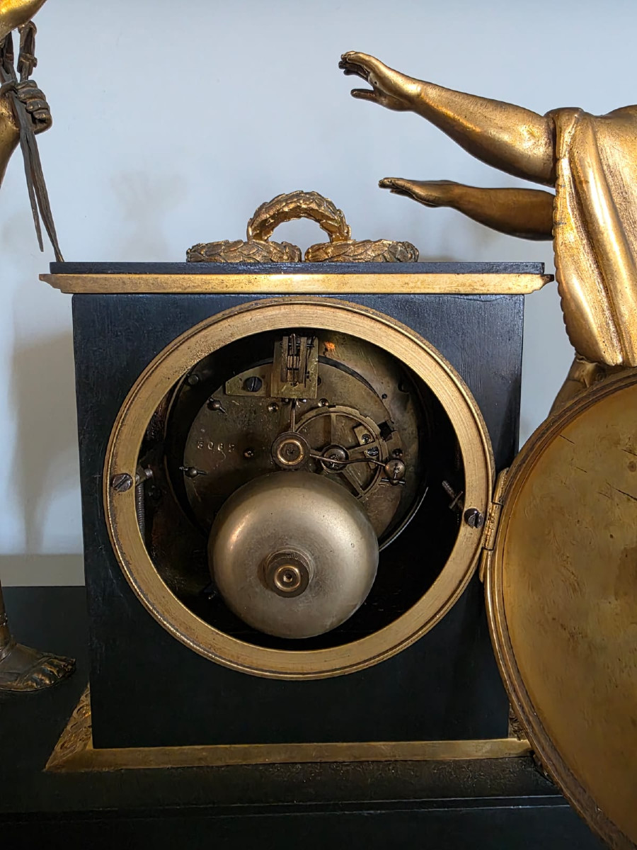 Pendule, Le Serment des Horaces, époque Empire. -photo-6