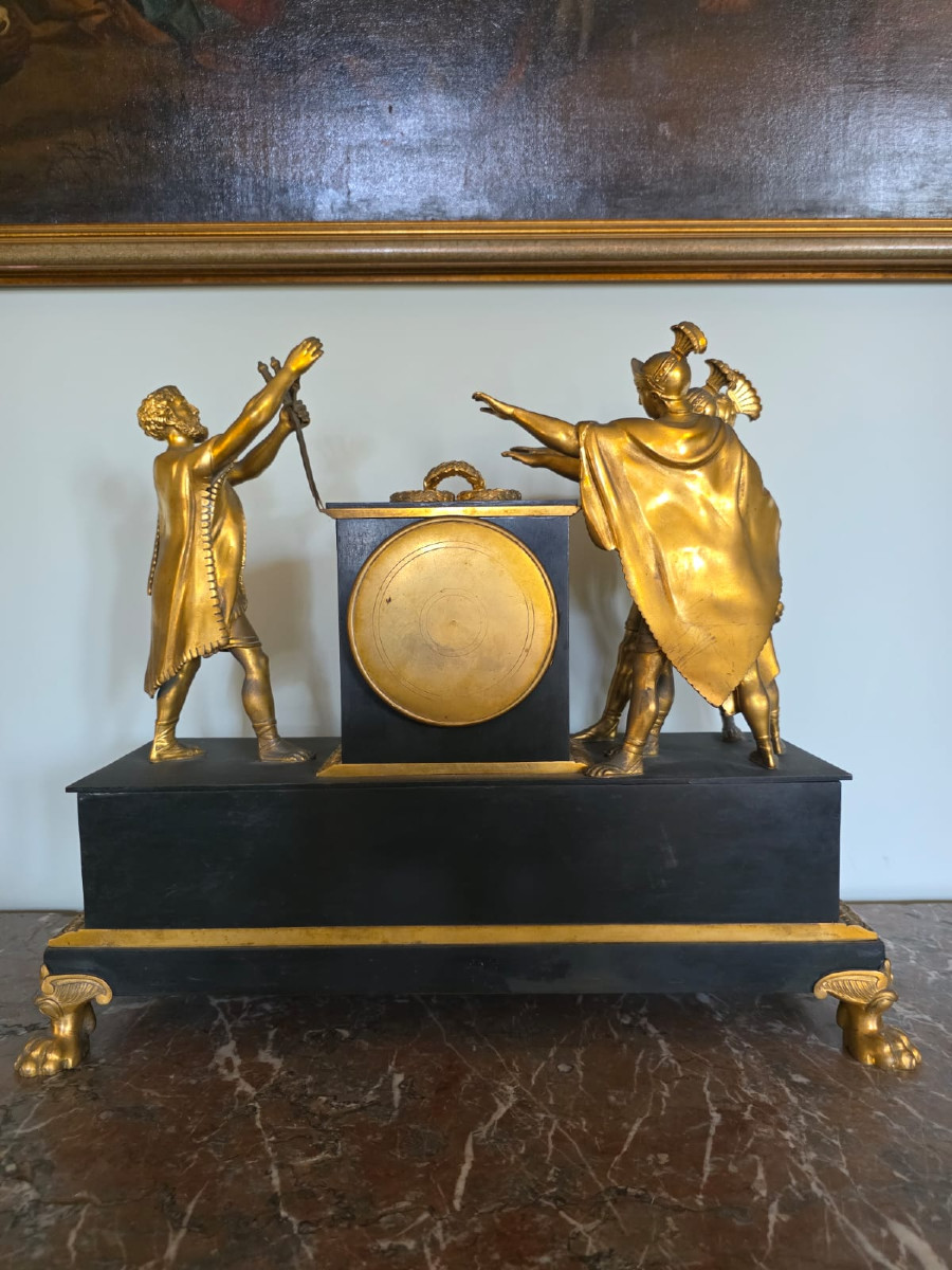 Pendule, Le Serment des Horaces, époque Empire. -photo-7