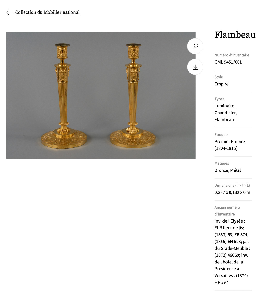 Claude Galle, Large Pair Of Empire Period Candlesticks.-photo-7