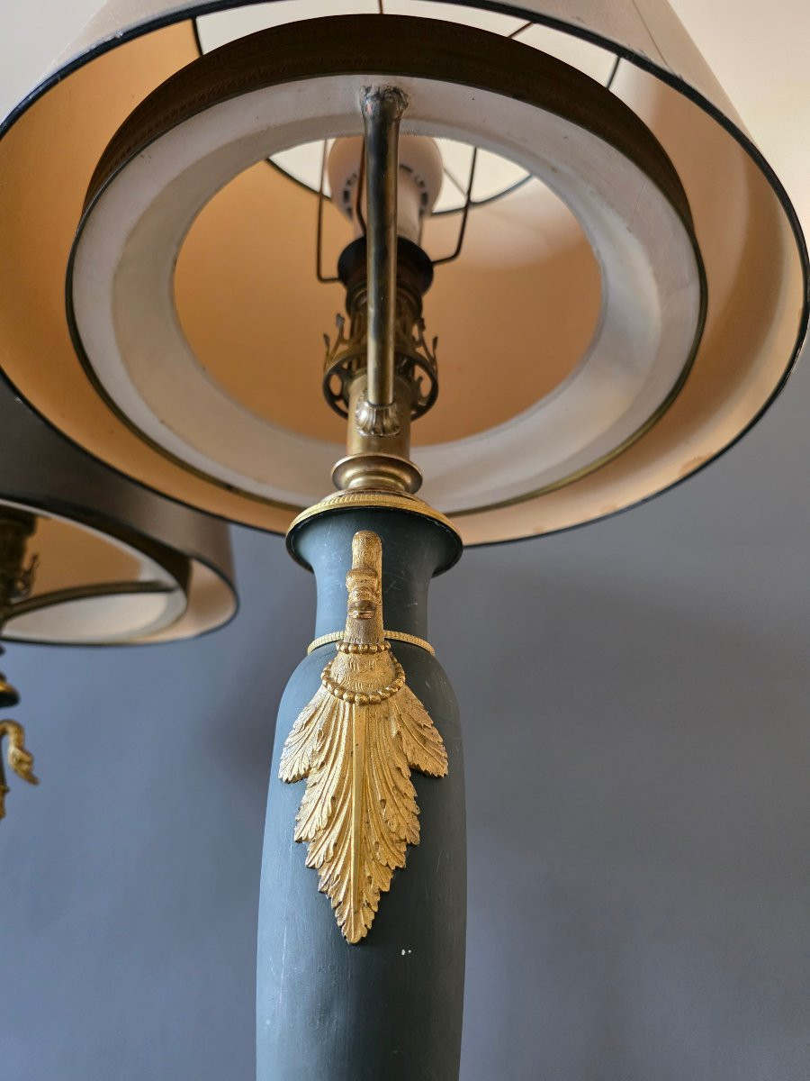 Paire de lampes astrales d’époque Empire. -photo-3