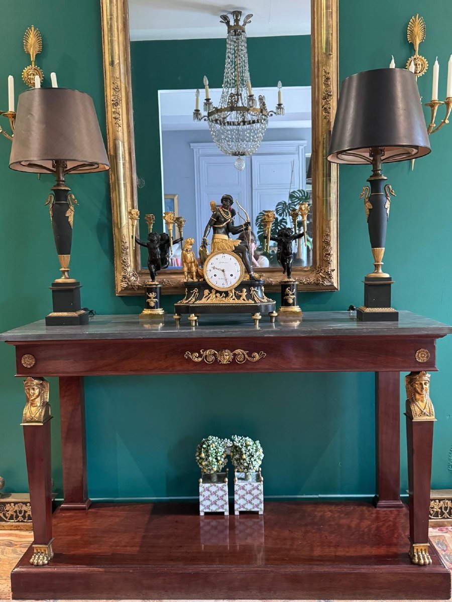 Paire de lampes astrales d’époque Empire. -photo-4