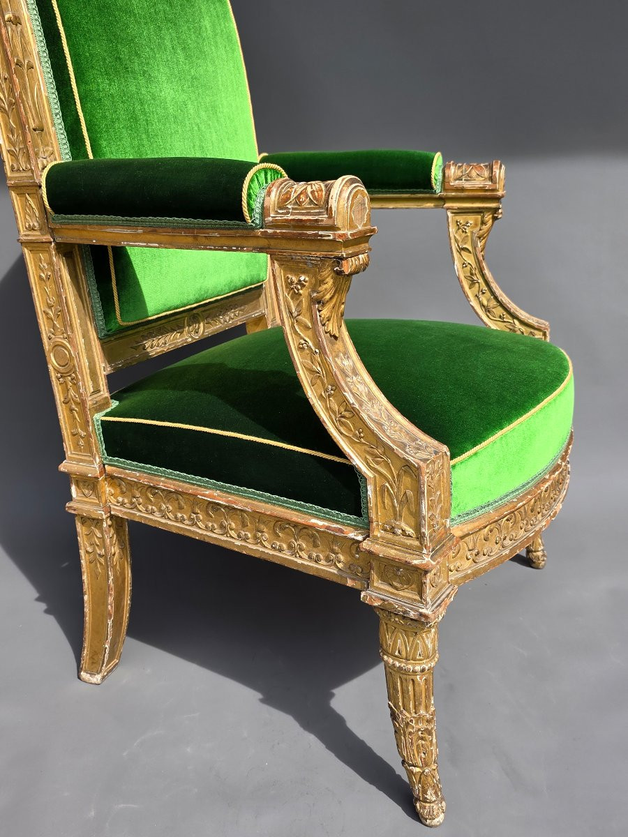 Jacob Frères/jean-baptiste Rode, Fauteuil d'Apparat, Consulat Period, Late 18th Century.-photo-2