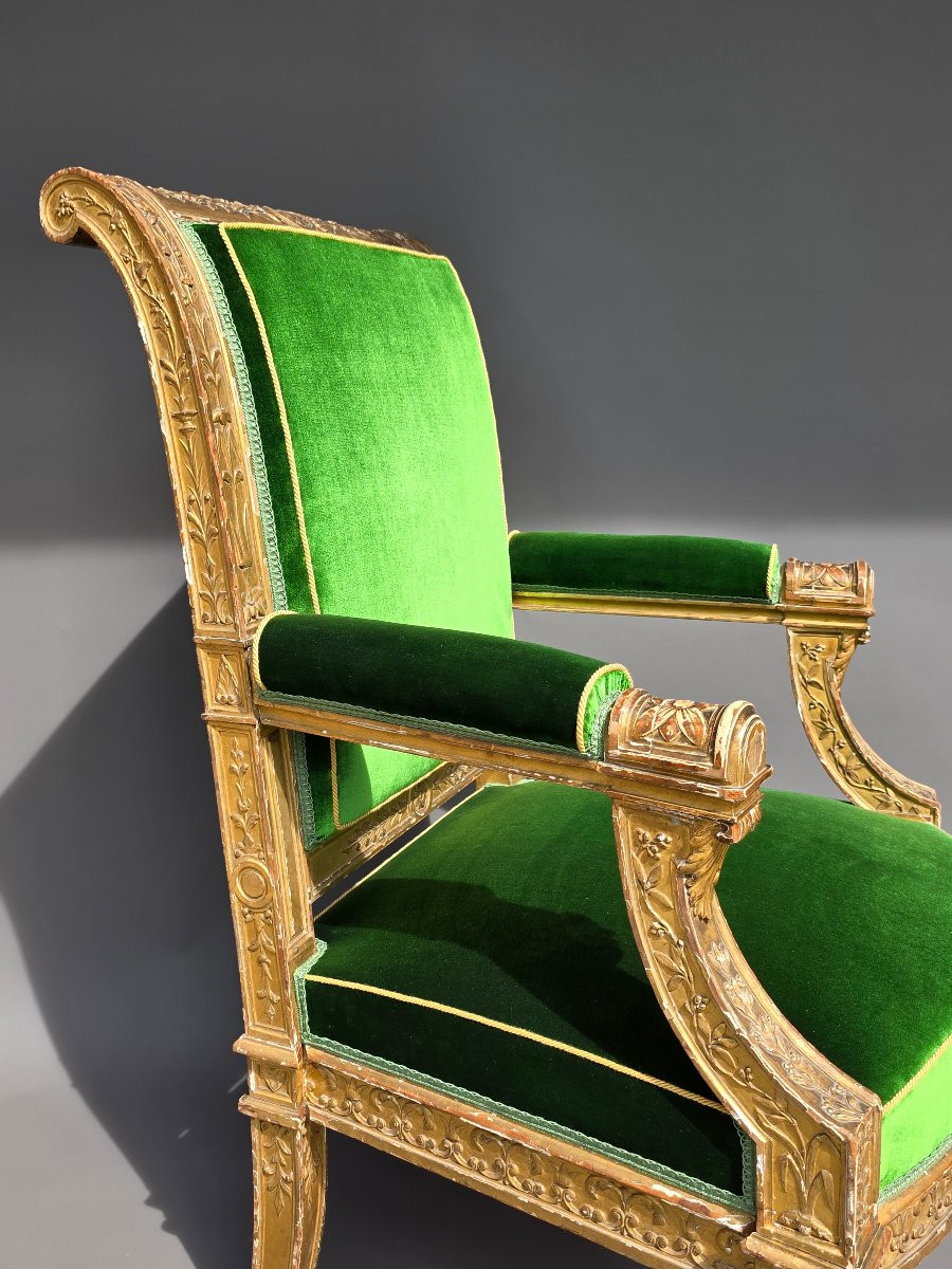 Jacob Frères/jean-baptiste Rode, Fauteuil d'Apparat, Consulat Period, Late 18th Century.-photo-3