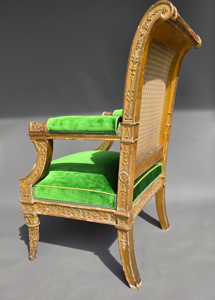 Jacob Frères/jean-baptiste Rode, Fauteuil d'Apparat, Consulat Period, Late 18th Century.-photo-5