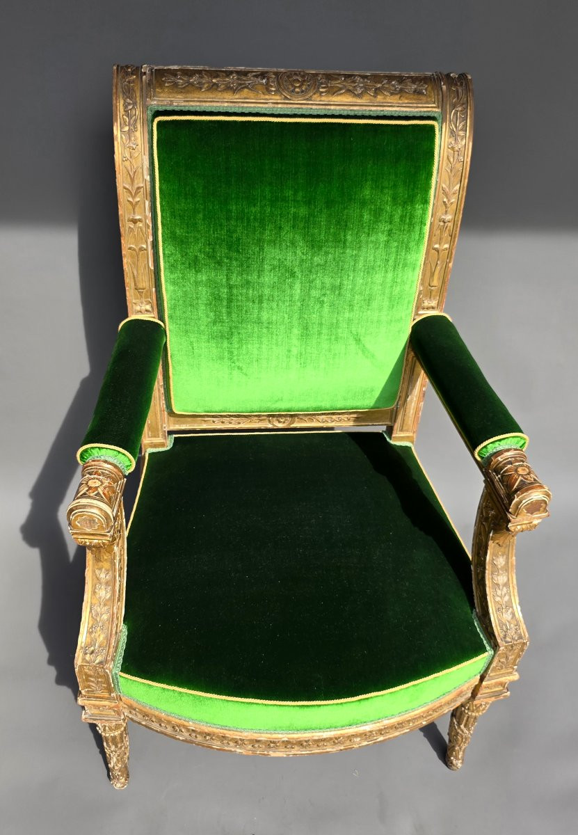 Jacob Frères/jean-baptiste Rode, Fauteuil d'Apparat, Consulat Period, Late 18th Century.-photo-7