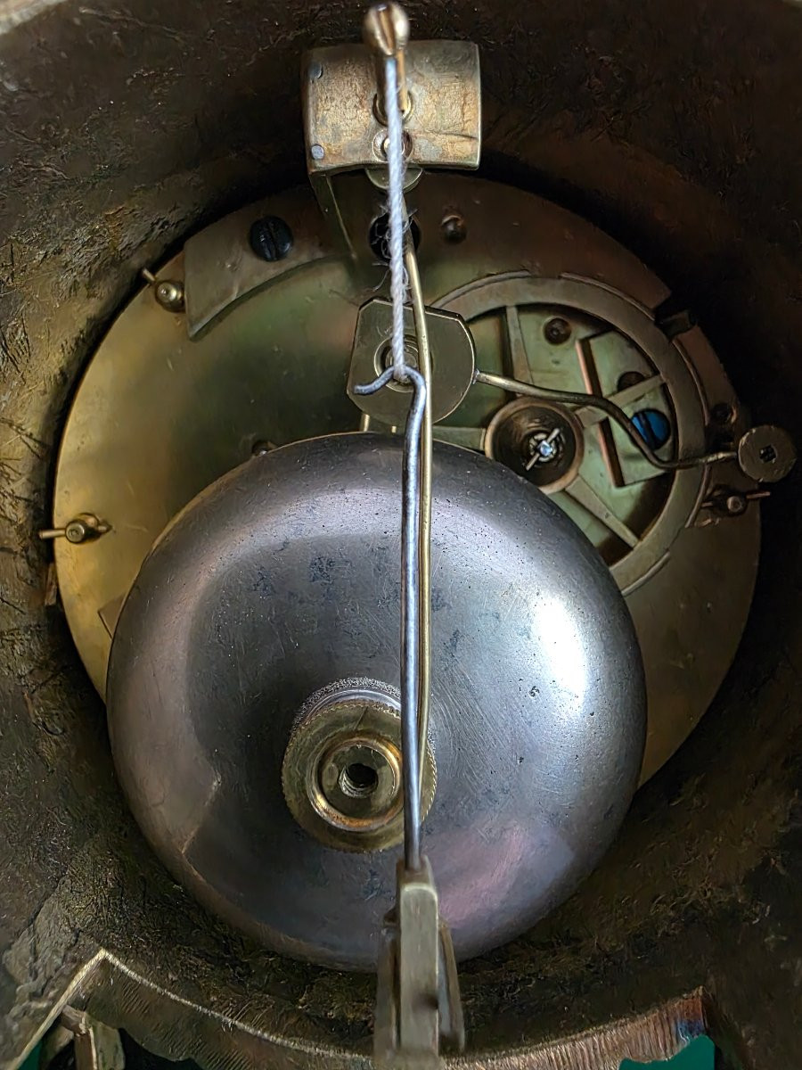 Pendule au bon sauvage : "La Nourrice Africaine". Époque Empire.-photo-2