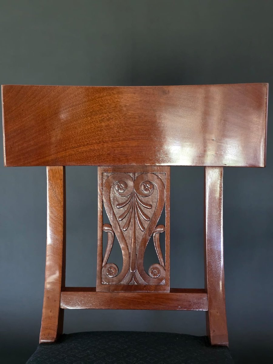 Jacob Frères / Château De Bois-préau, Pair Of Consulate-era Chairs-photo-2