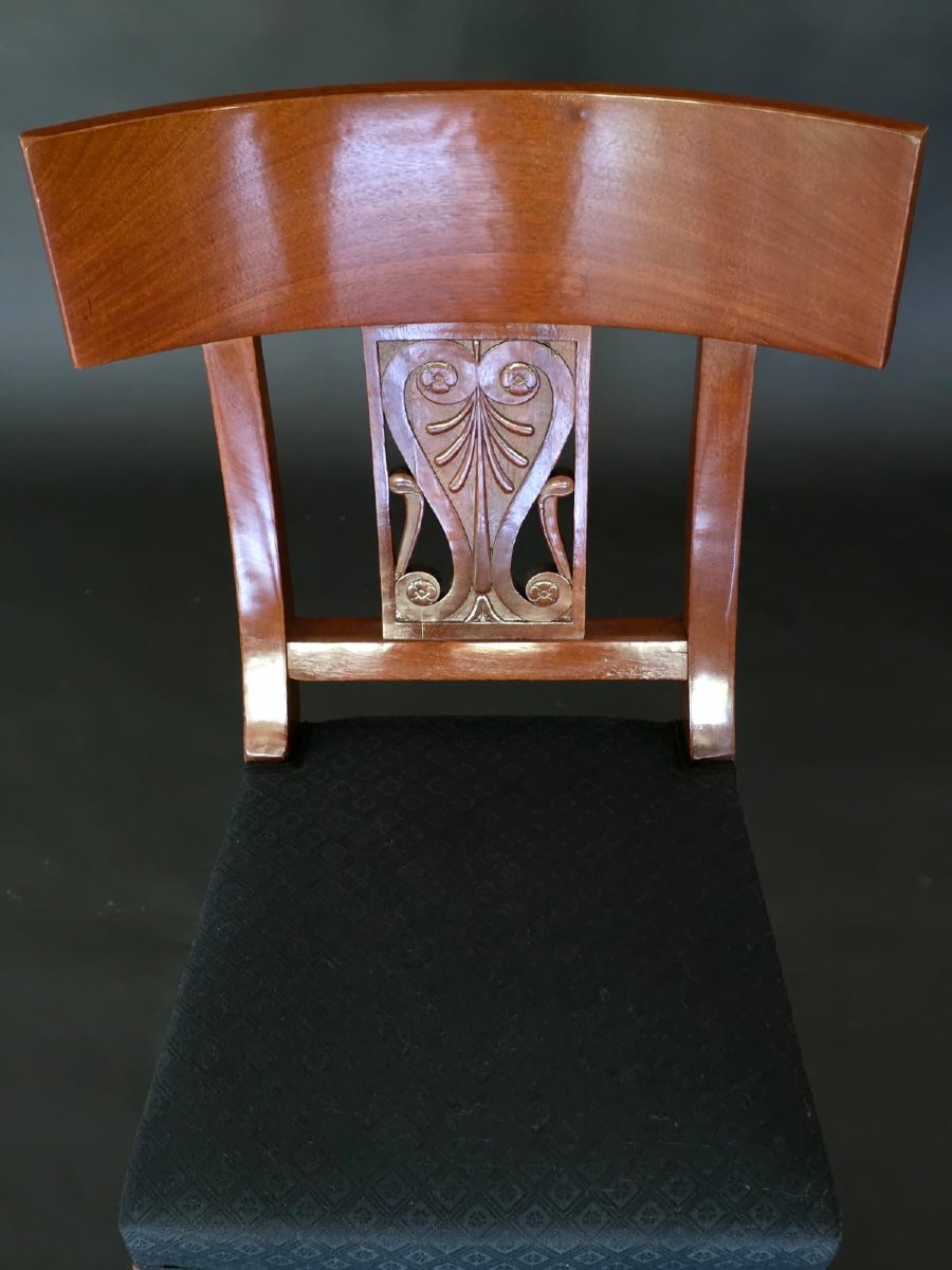 Jacob Frères / Château De Bois-préau, Pair Of Consulate-era Chairs-photo-3