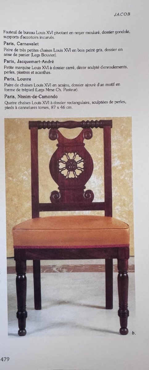 JACOB D RUE MESLÉE, paire de chaises estampillées d'époque Empire-Consulat. -photo-7